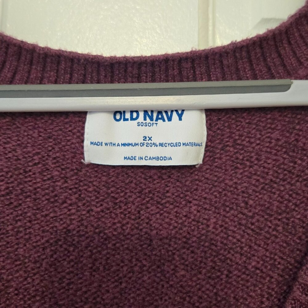 Old Navy burgundy sweater dress - 2X - Picture 3 of 5